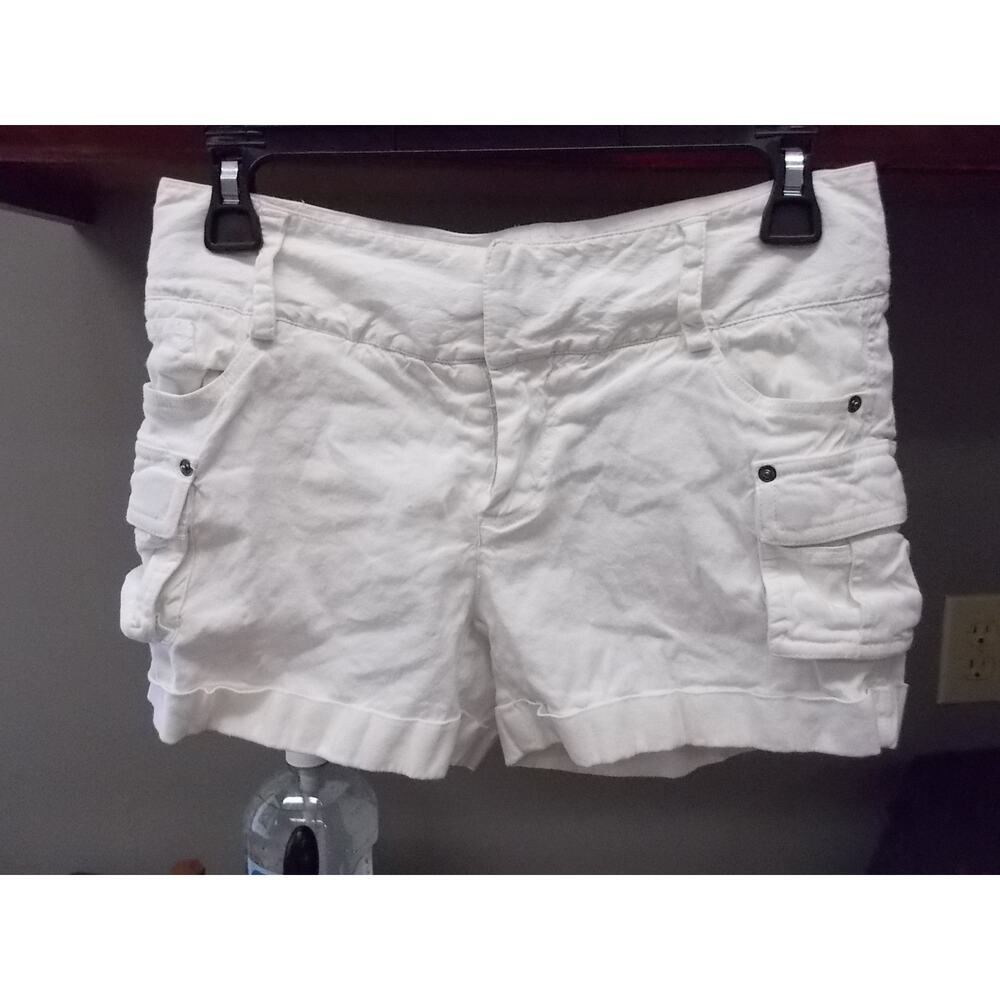 Alice + Olivia Crisp White Cargo Shorts